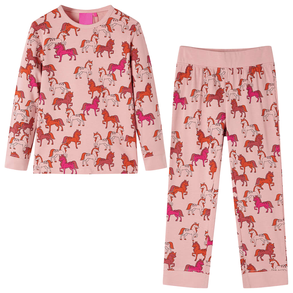 Vidaxl Pyjama pour enfants à manches longues 128 rose clair