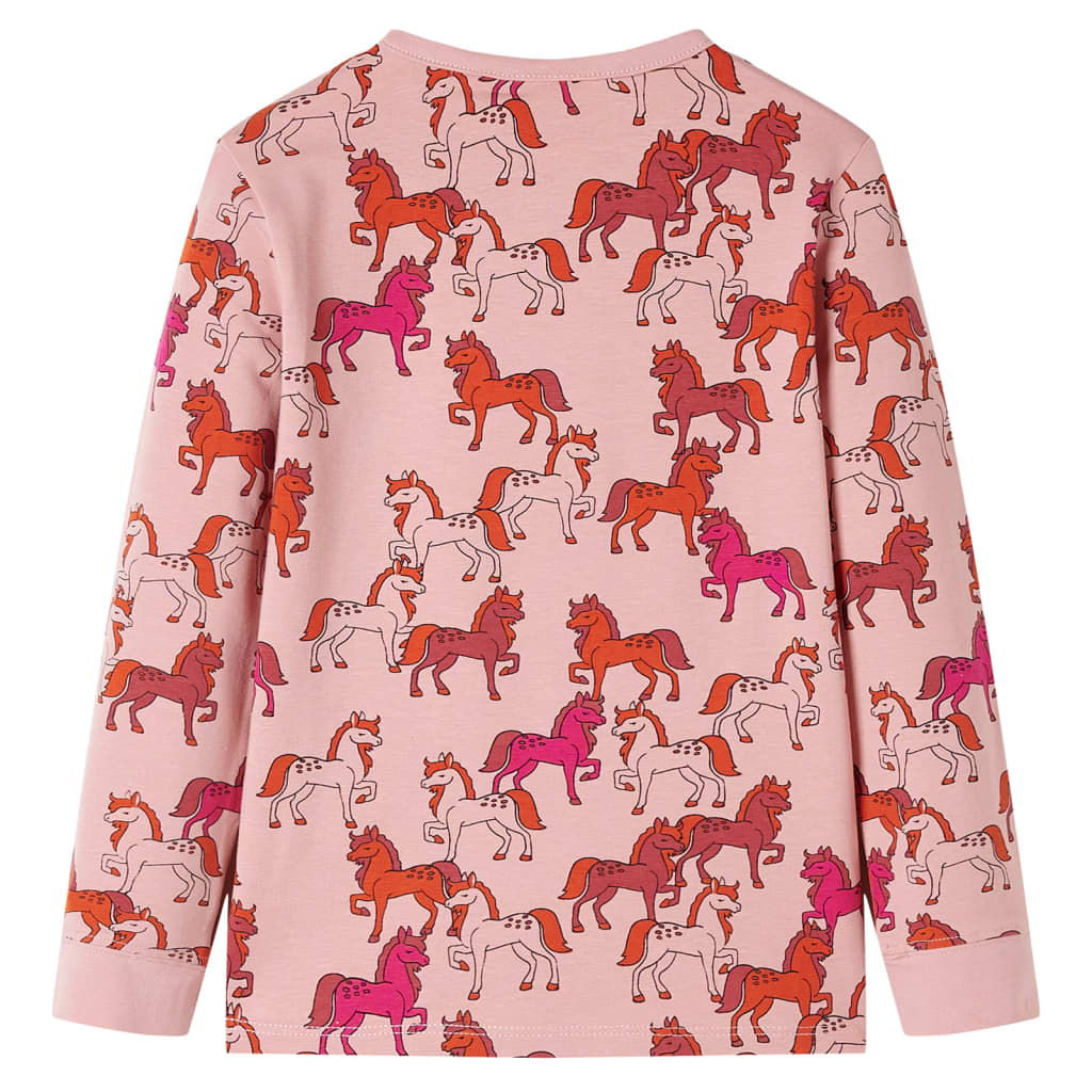 Vidaxl Pyjamas pour enfants à manches longues 140 rose clair