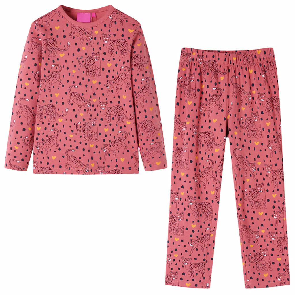 Vidaxl Pyjamas pour enfants à manches longues 92 Old Pink