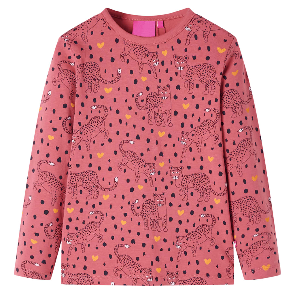 Vidaxl Pyjama pour enfants à manches longues 128 vieux rose