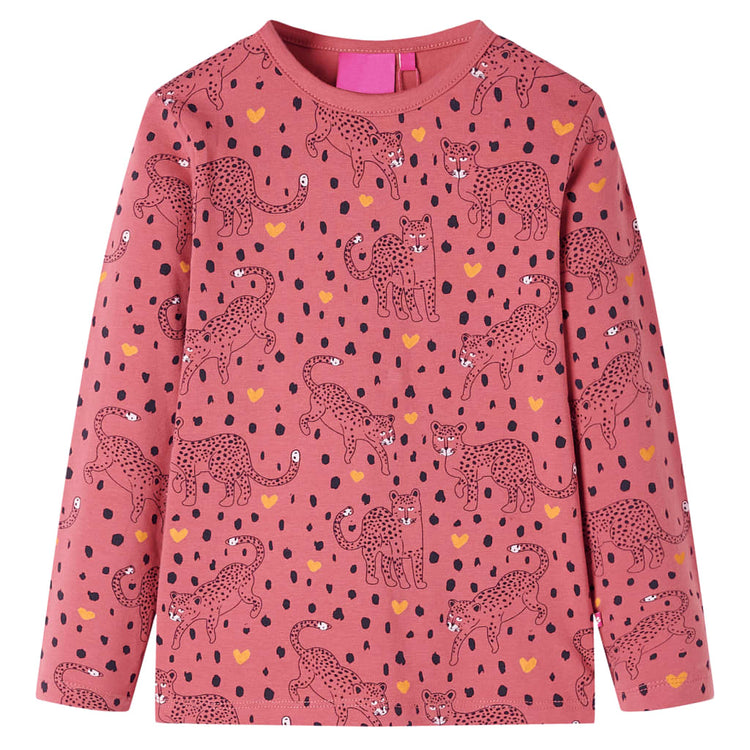 Vidaxl Pyjama pour enfants à manches longues 128 vieux rose