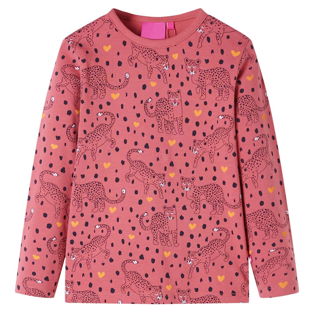 Vidaxl Pyjamas pour enfants à manches longues 140 vieilles roses