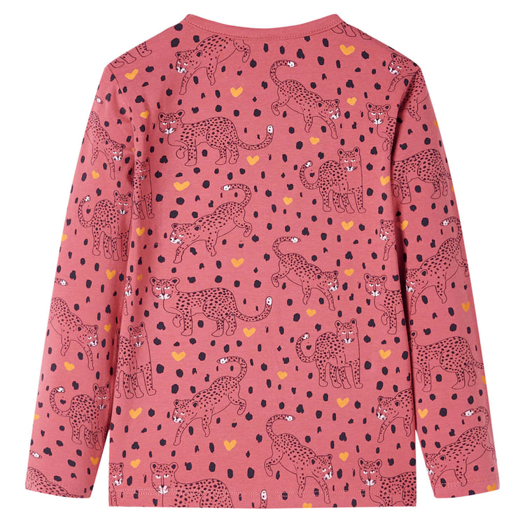 Vidaxl Pyjamas pour enfants à manches longues 140 vieilles roses