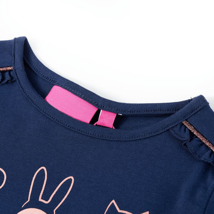 Vidaxl Child's Shirt à manches longues 92 bleu marine