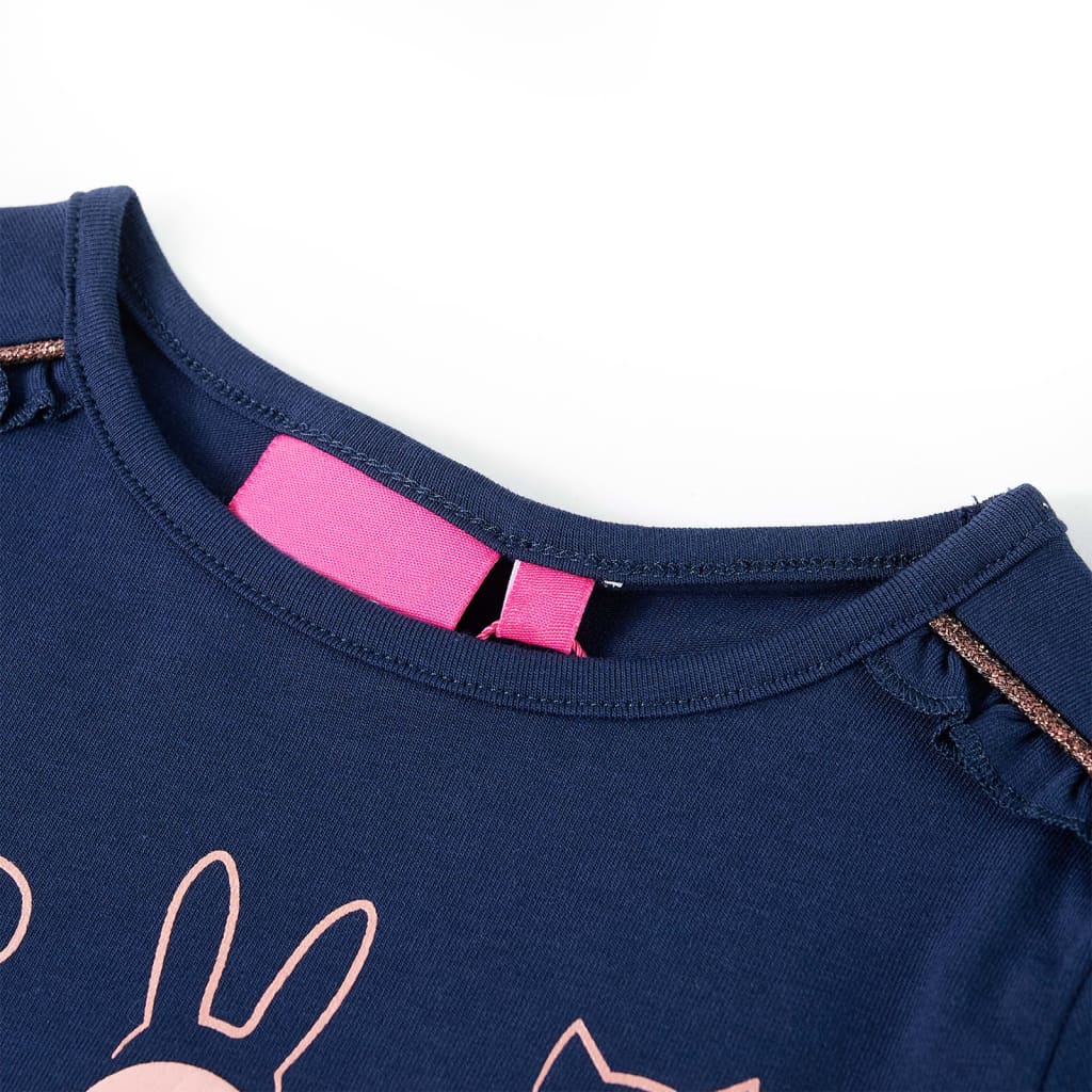 Vidaxl Child's Shirt à manches longues 104 bleu marine