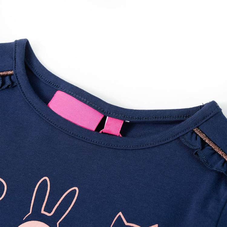 Vidaxl Child's Shirt à manches longues 104 bleu marine