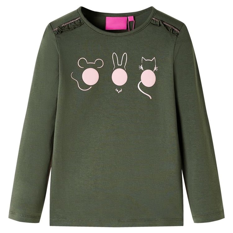 Vidaxl Child's Shirt à manches longues 92 Kakikientig