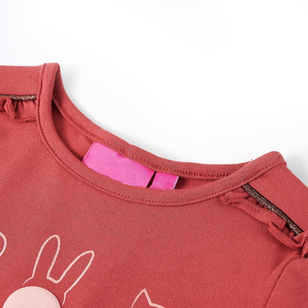 Vidaxl Child's Shirt à manches longues 92 Rose Brown