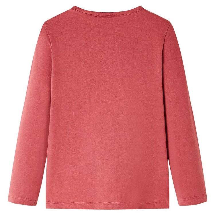 Vidaxl Child's Shirt avec manches longues 104 Rose Brown