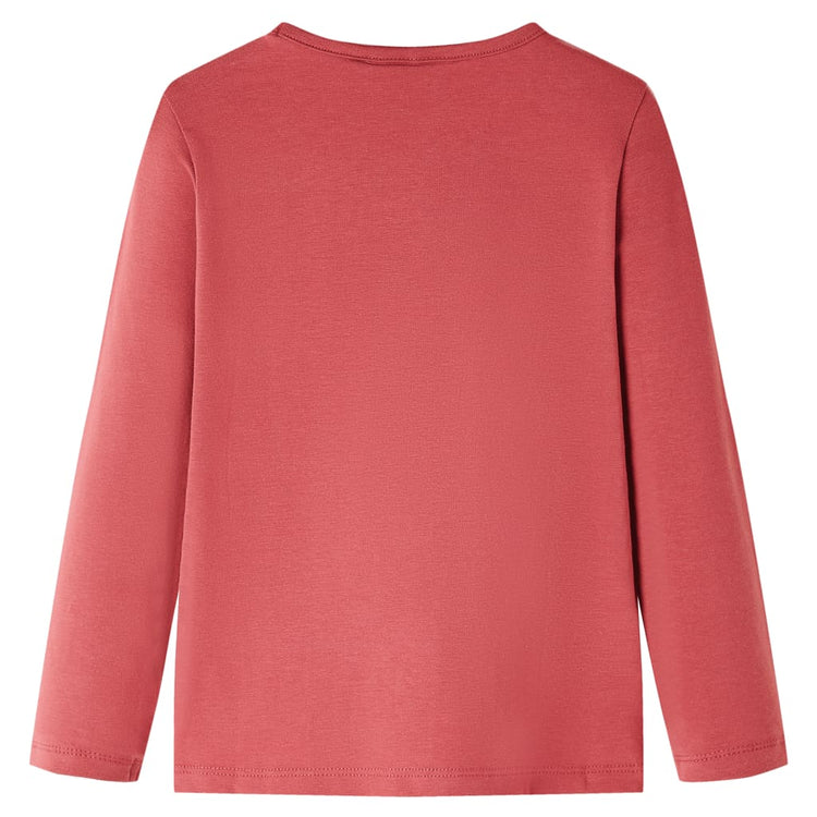 Vidaxl Child's Shirt à manches longues 128 Rose Brown
