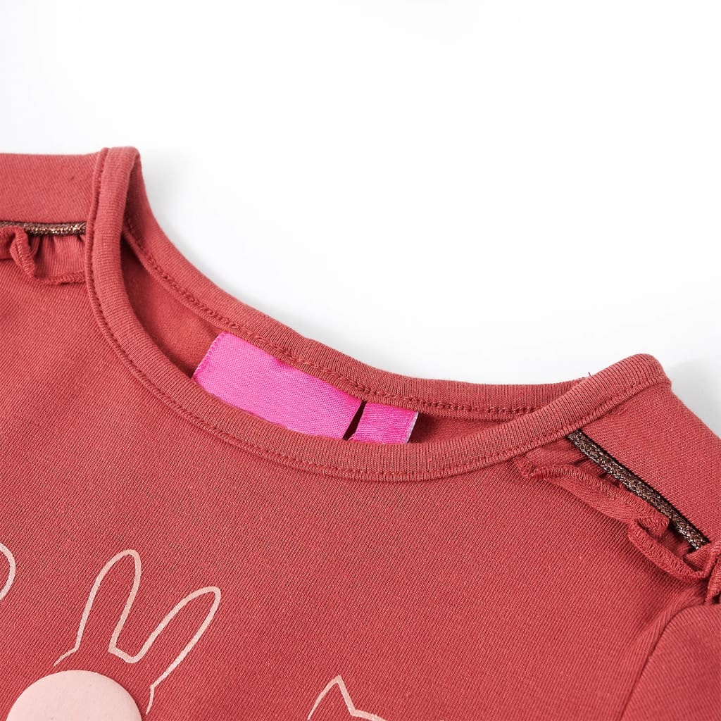 Vidaxl Child's Shirt à manches longues 128 Rose Brown