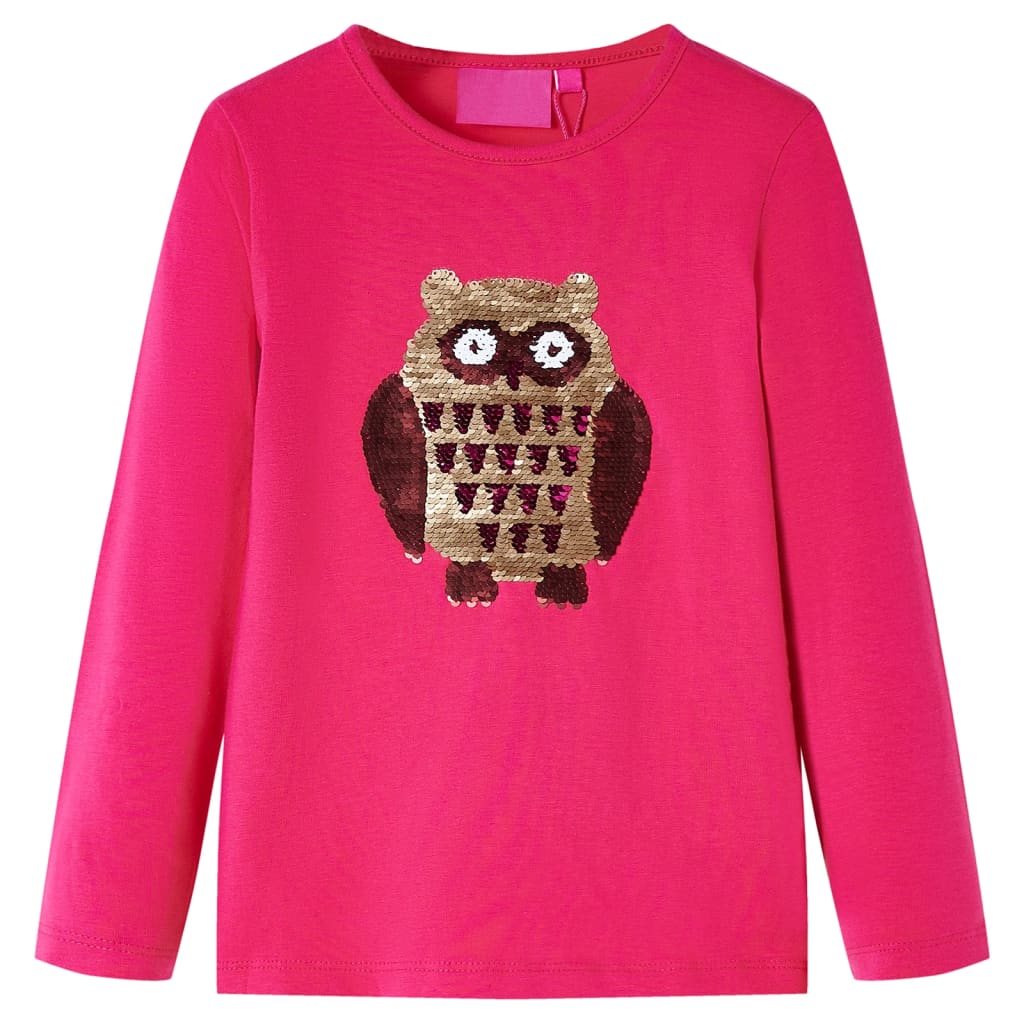 Vidaxl Child's Shirt à manches longues 104 rose vif