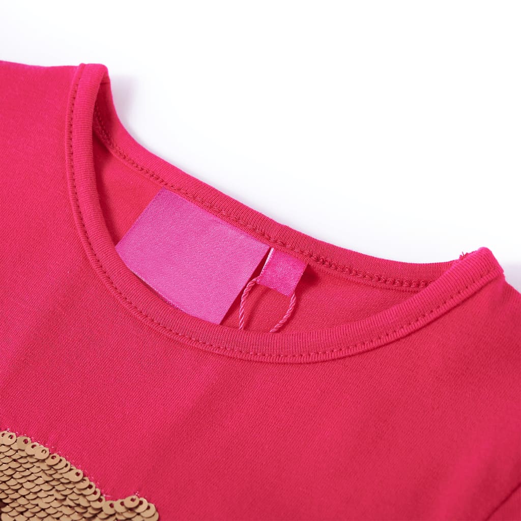 Vidaxl Child's Shirt à manches longues 104 rose vif