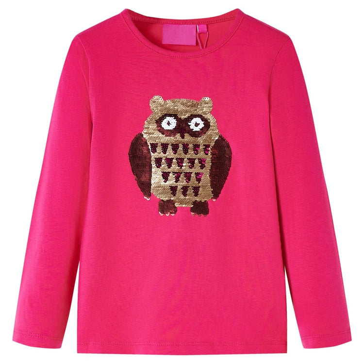 Vidaxl Child's Shirt à manches longues 116 rose vif