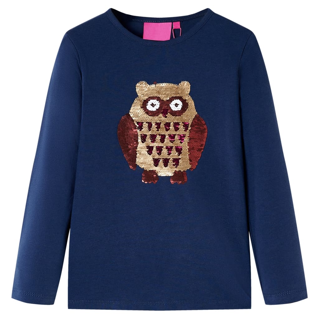 Vidaxl Child's Shirt à manches longues 128 bleu marine