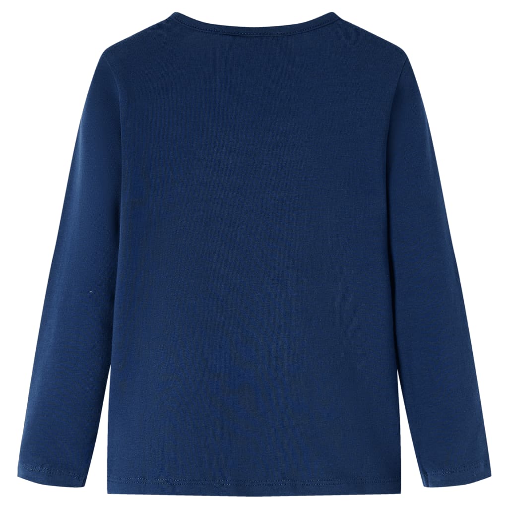 Vidaxl Child's Shirt à manches longues 128 bleu marine