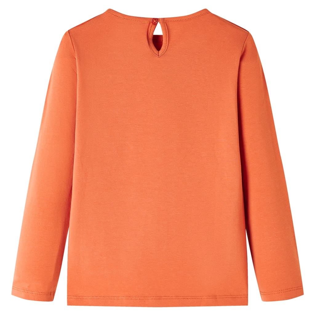Vidaxl Child's Shirt à manches longues 92 Oranjebruin