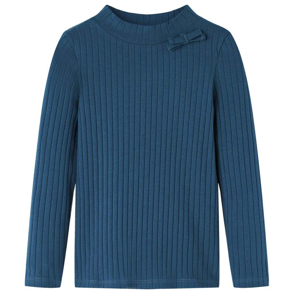 Vidaxl Children's Shirt Ribbed 116 Navy Bleu