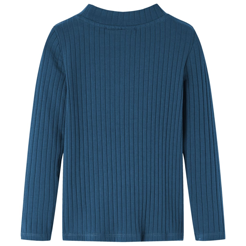 Vidaxl Child's Shirt Ribbed 128 Navy Bleu