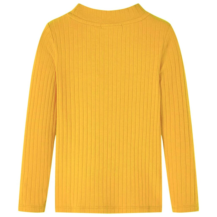 Vidaxl Child's Shirt Ribbed 116 Dark Ochère