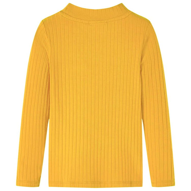Vidaxl Child's Shirt Ribbed 140 Couleur de l'ocre foncé