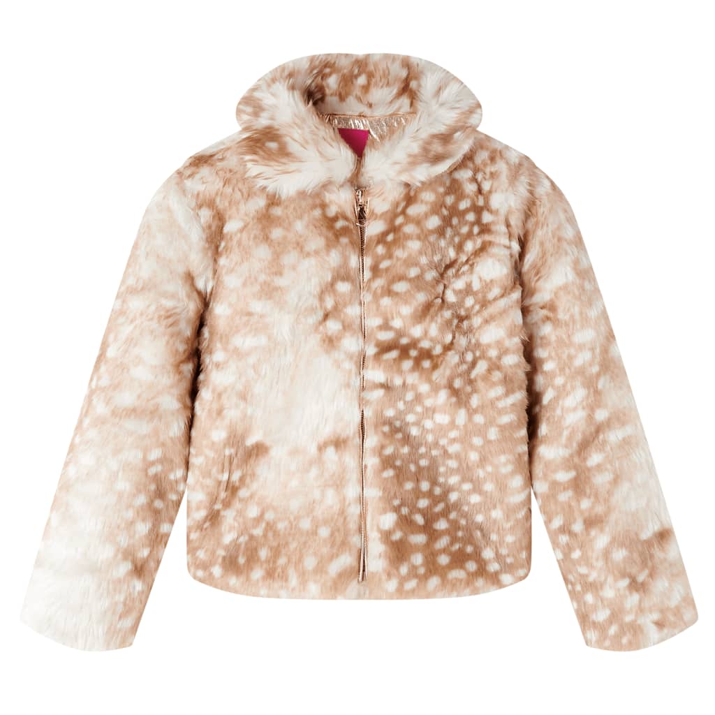 Vidaxl Children's Jacket 128 Art Supply Cognac colored