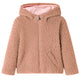 Veste pour enfants Vidaxl avec capuche 104 en peluche artificielle Lumière Cognac colorée