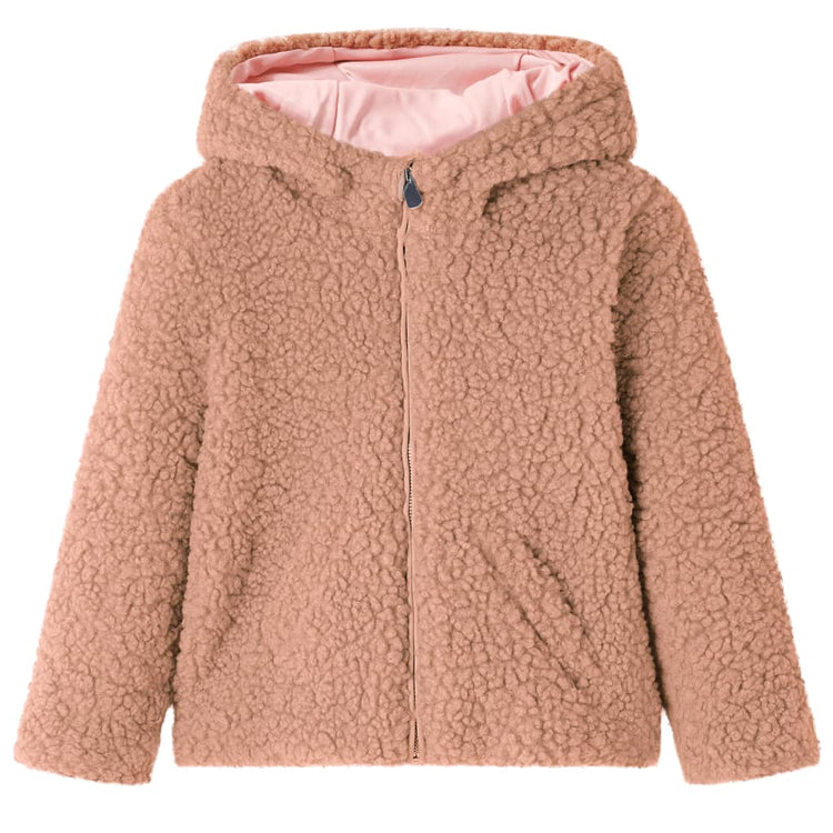 Veste pour enfants Vidaxl avec capuche 140 en peluche en peluche de fourrure artificielle colored colored