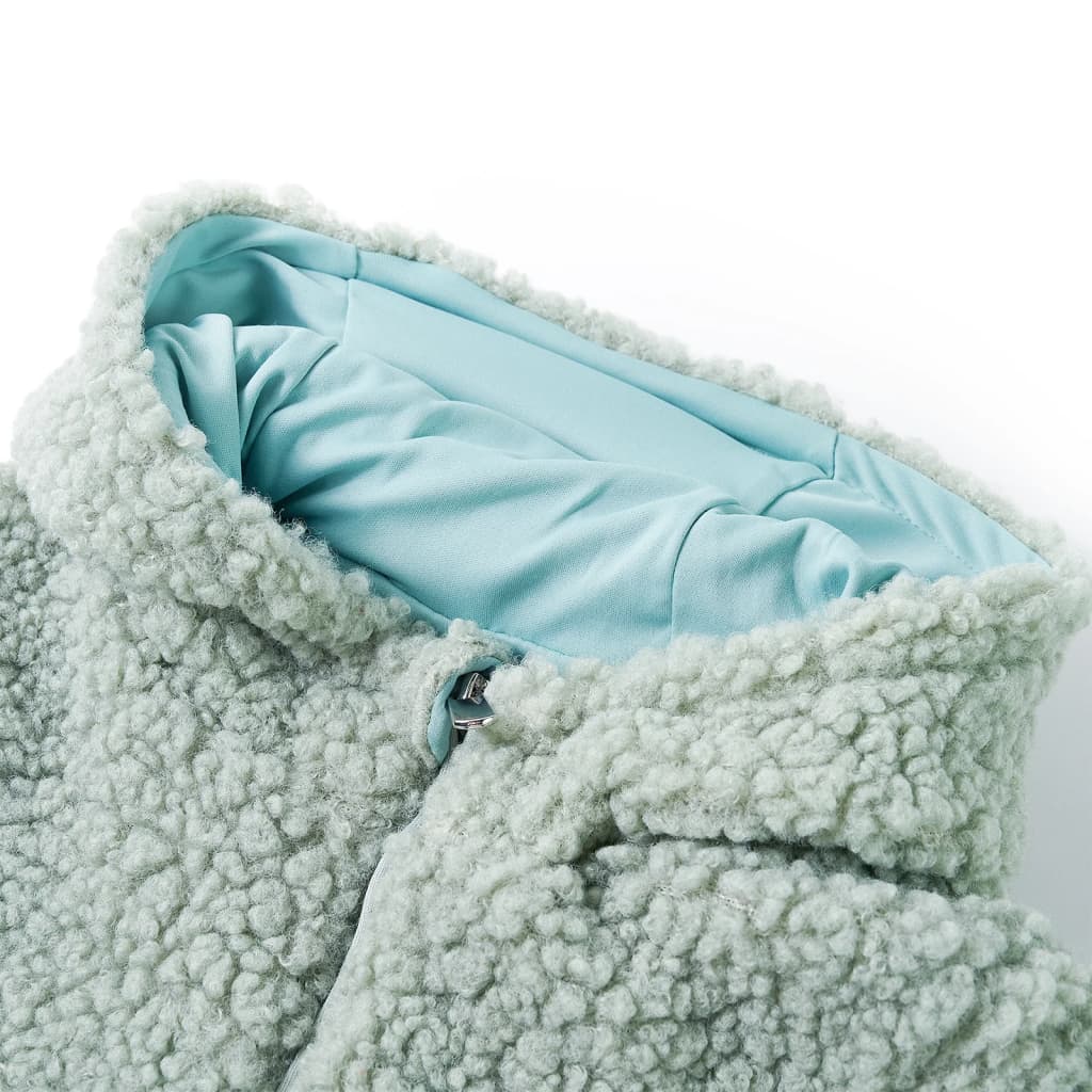 Veste pour enfants Vidaxl avec en peluche à capuche 140 Véhicule artificiel Green
