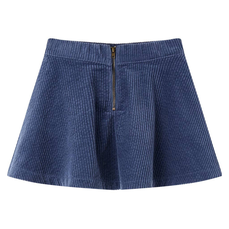 Vidaxl Jupe pour enfants avec sacs de Velvet de côte 92 bleu marine