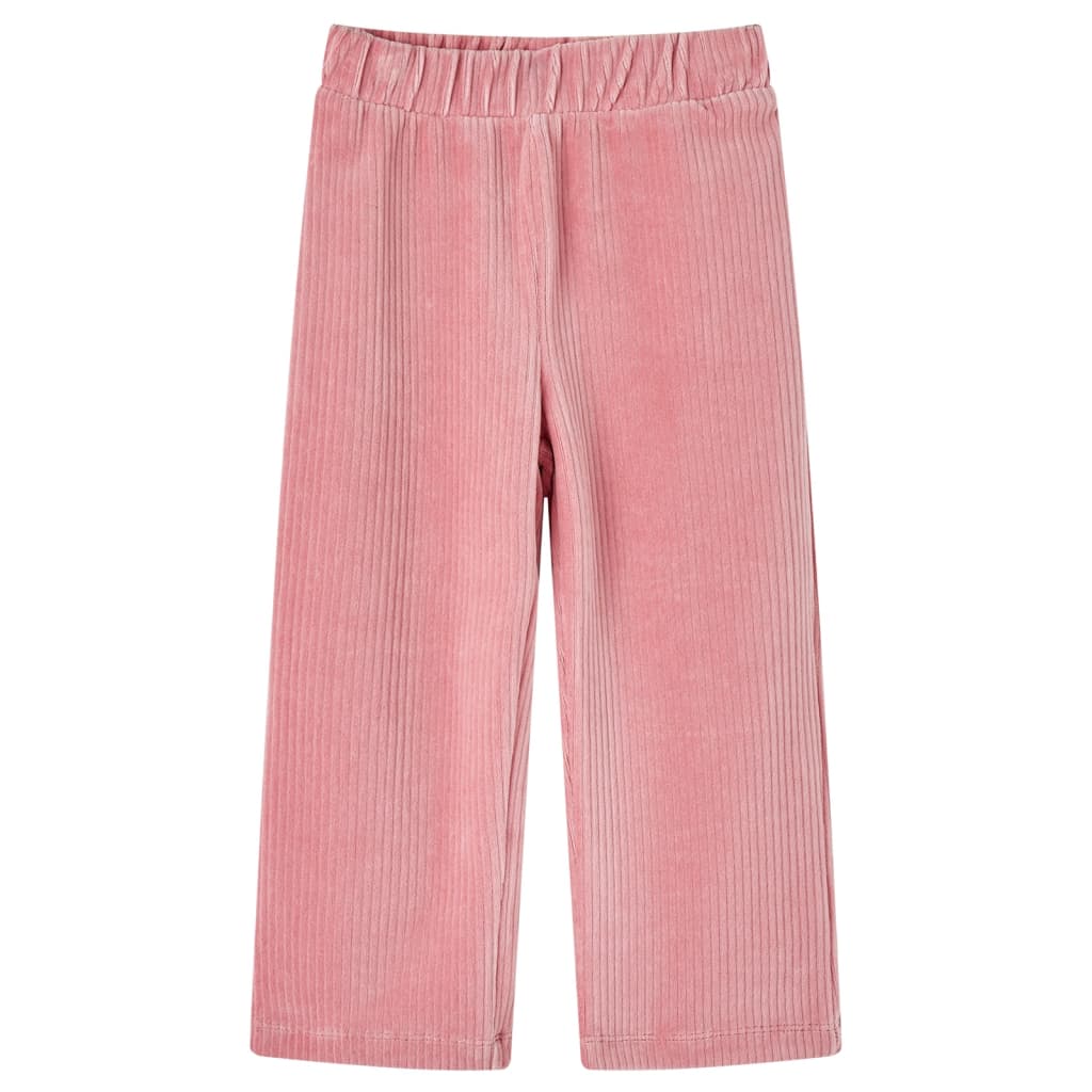 Vidaxl kinderbroek 92 côte en velours rose clair