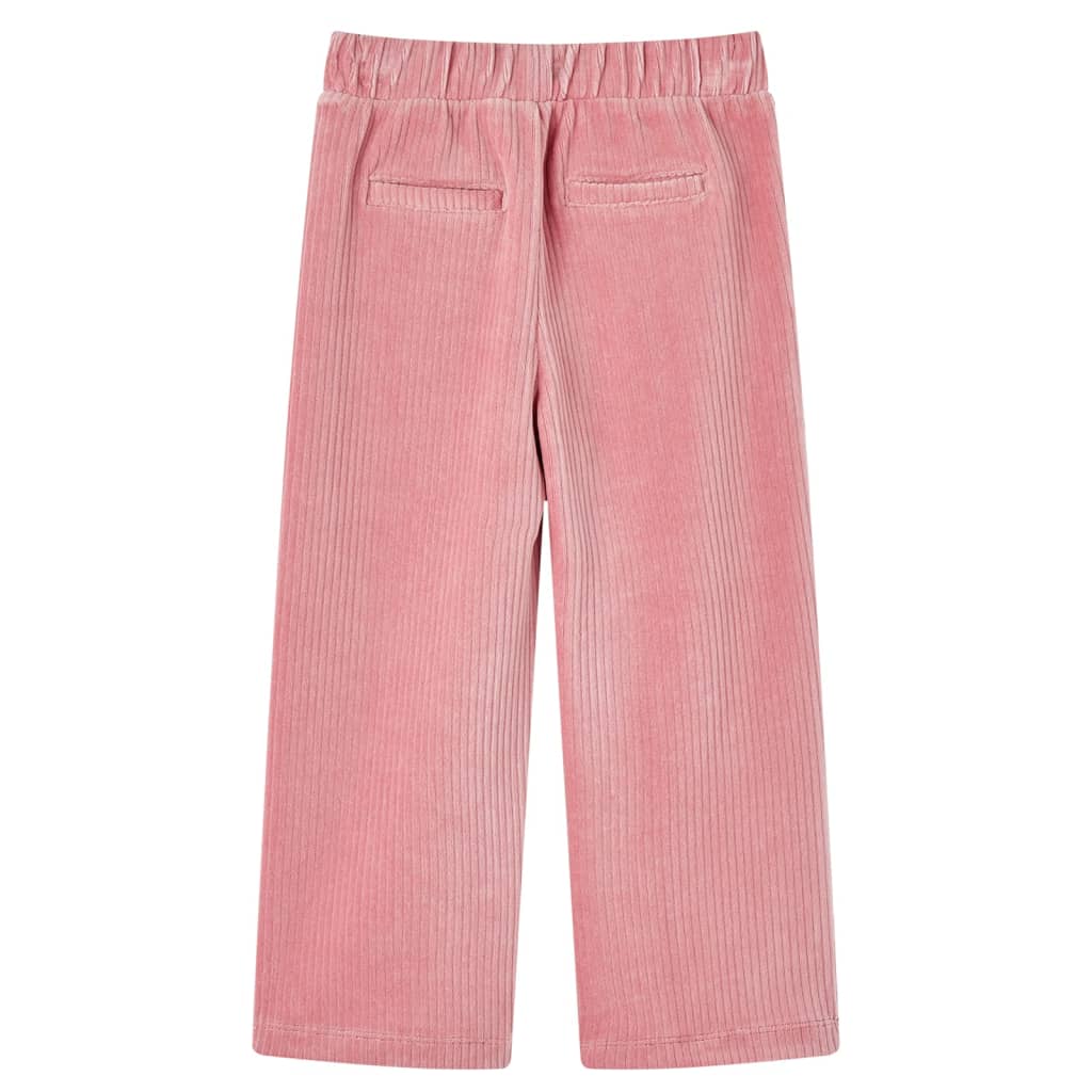 Vidaxl kinderbroek 92 côte en velours rose clair