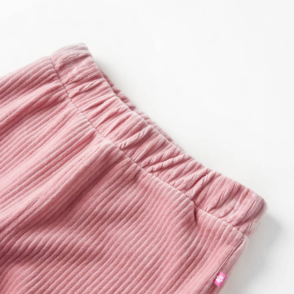 Vidaxl kinderbroek 92 côte en velours rose clair
