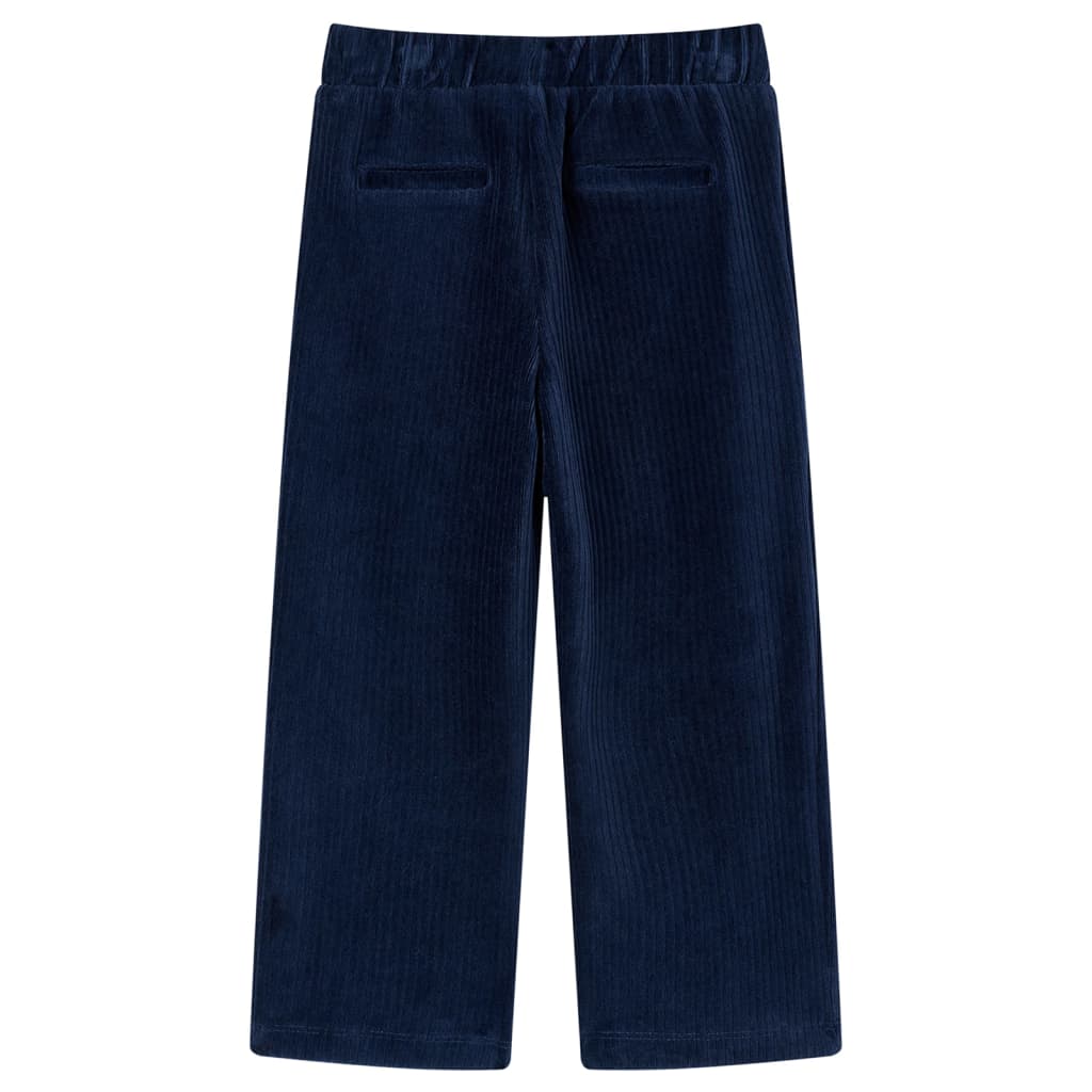 Vidaxl Kinderbroek 92 Rib Velvet Navy Blue