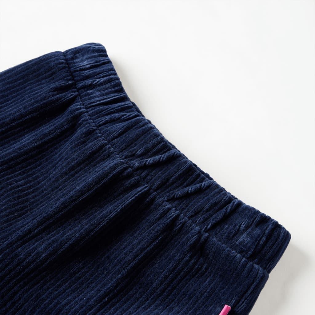 Vidaxl Kinderbroek 128 Rib Velvet Navy Blue