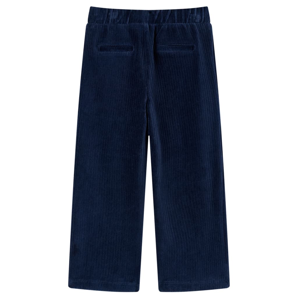 Vidaxl Kinderbroek 140 Rib Velvet Navy Blue