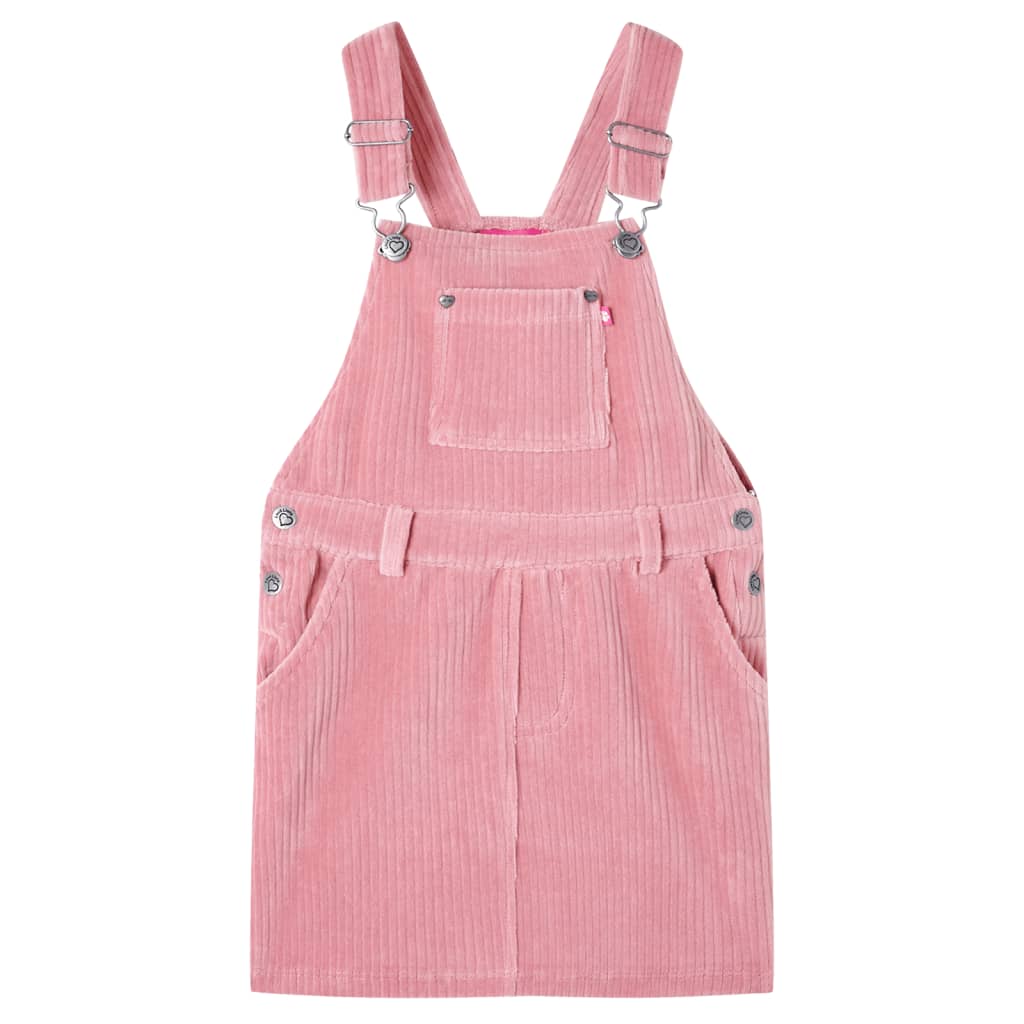 Vidaxl Robe de jardin pour enfants 116 côte en velours rose clair