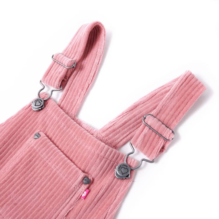 Vidaxl Robe de jardin pour enfants 116 côte en velours rose clair