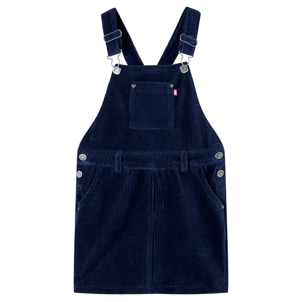 Vidaxl Children's Garden Robe 116 Rib Velvet Navy Bleu