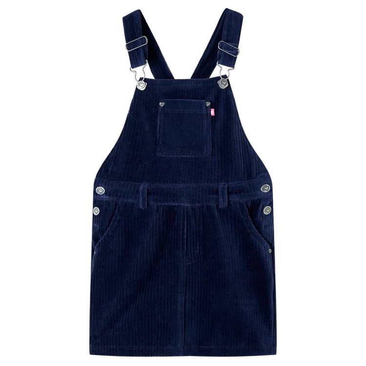 Vidaxl Children's Garden Robe 116 Rib Velvet Navy Bleu