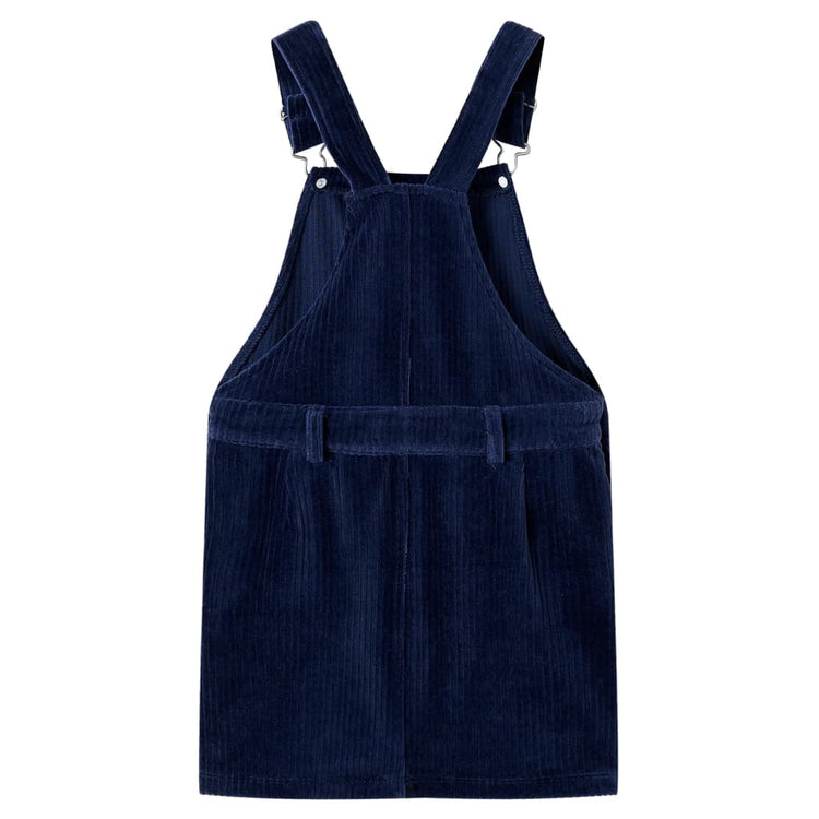 Vidaxl Children's Garden Robe 128 Rib Velvet Navy Bleu