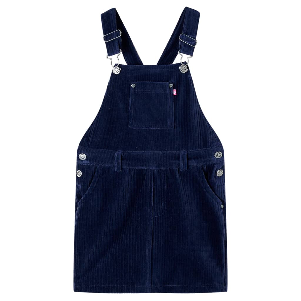 Vidaxl Children's Garden Robe 140 Rib Velvet Navy Bleu