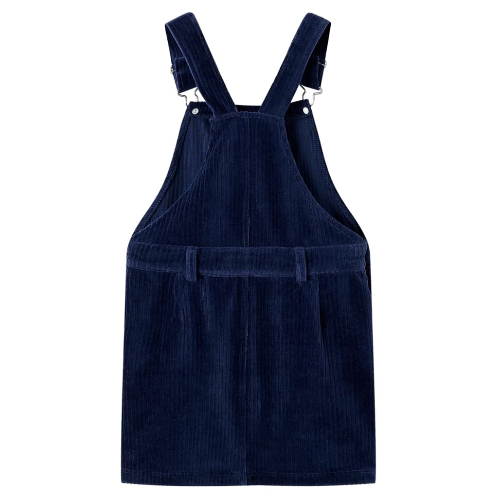 Vidaxl Children's Garden Robe 140 Rib Velvet Navy Bleu
