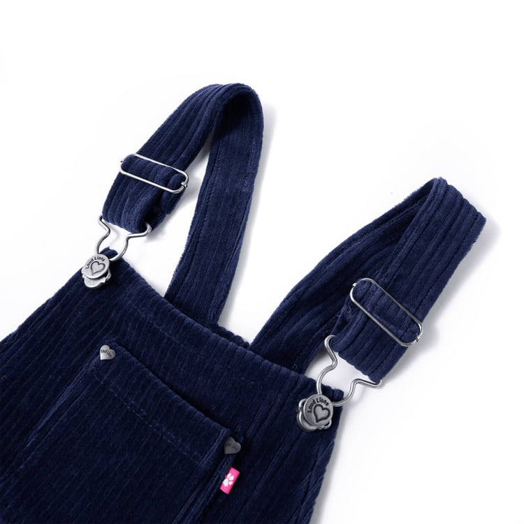 Vidaxl Children's Garden Robe 140 Rib Velvet Navy Bleu