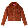 Vidaxl Children's Jacket 104 Rib Velvet Cognac colored