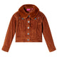 Veste pour enfants vidaxl 128 Rib Velvet Cognac colored