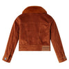 Veste pour enfants vidaxl 128 Rib Velvet Cognac colored