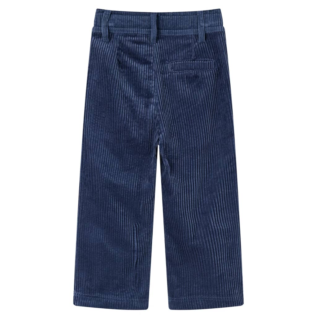 Vidaxl Kinderbroek 92 Rib Velvet Navy Blue