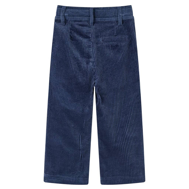 Vidaxl Kinderbroek 104 Rib Velvet Navy Blue