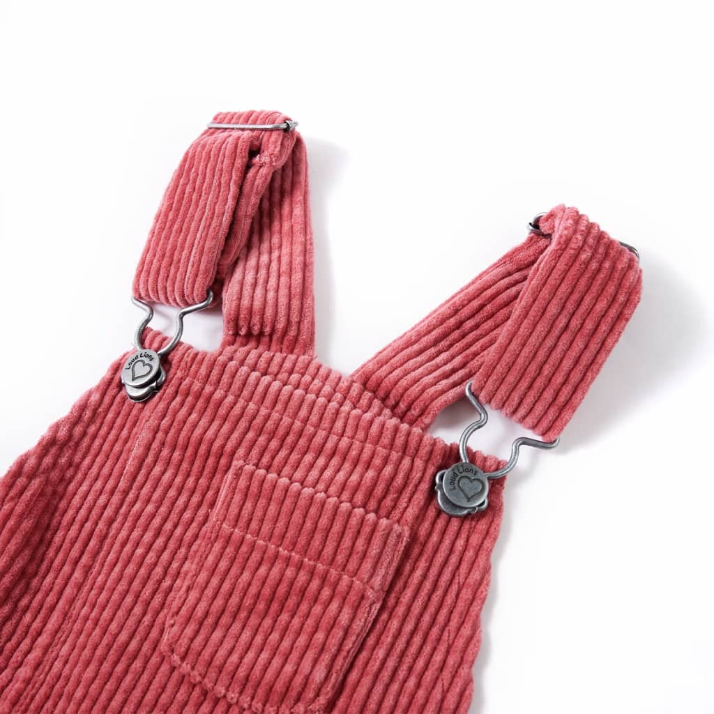 Vidaxl Children's Garden Robe 104 Rib Velvet Pink